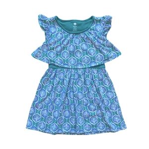 Tea Collection Layered Tank Ruffle Peacock Dress - Size 4
